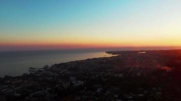 Aerial view of the urban landscape of Sukhumi, Abkhazia video