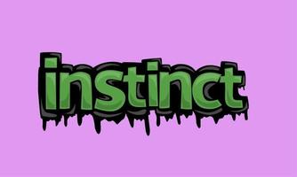 INSTINCT  writing vector design on pink background