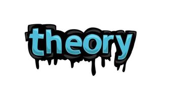 THEORY writing vector design on white background