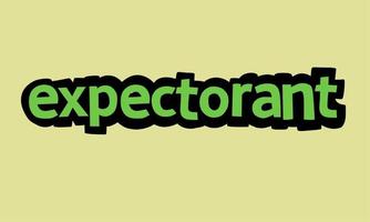 EXPECTORANT writing vector design on yellow background