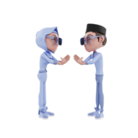 illustration de personnages de ramadan 3d png