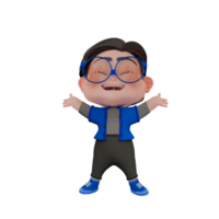 ilustração de personagem de negócios fofo 3D png