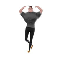 illustration d'athlète de gym 3d png