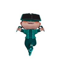 rendu 3d illustration de personnage métavers mignon png