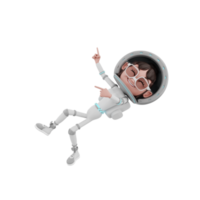 Representación 3d de la ilustración del personaje astronauta png