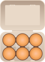 Chicken egg in carton clipart design illustration png