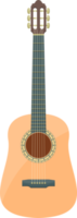 ilustración de diseño de imágenes prediseñadas de guitarra clásica con estilo png