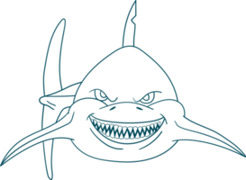 Shark drawing clipart design illustration png