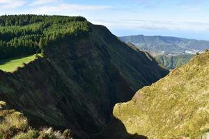 Green Volcanic Landscape of Sete Cidades in the Azores photo