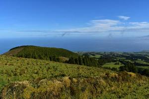 Rolling Hillside Landscape of Sete Cidades in the Azores photo