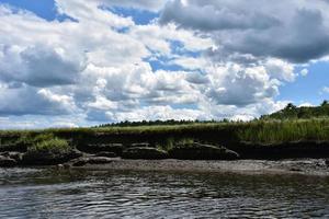 Thick Clouds Hanging Over the River Banks photo