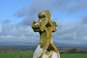 Ornate Stone Christian Cross photo