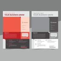 modern and creative layout flyer with two color options vector