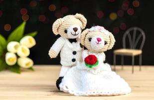 Lovely wedding bear dolls photo