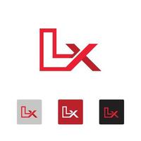 letter LX logo or monogram vector