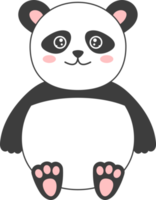 Ilustración de diseño de imágenes prediseñadas de oso panda png