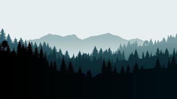Beautiful forest. Realistic isolated vector. Landscape green trees in mist design. Mystery fog concept. Natural beauty. Forest trees. vector