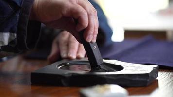 Woman polishing ink video