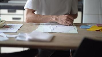 A man marking a cloth video