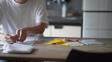 A man marking a cloth video