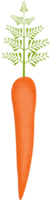 Fresh carrot clipart design illustration png