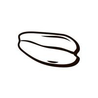 icono de copos de avena en un fondo blanco aislado. producto saludable contorno vectorial para la preparación de gachas de avena. vector