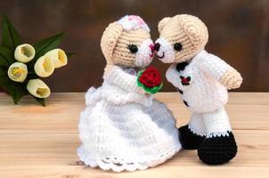 Lovely wedding bear dolls photo