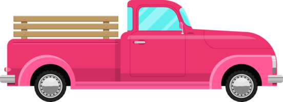 Retro pickup clipart design illustration png