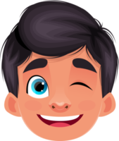 Little kid face expression clipart design illustration png