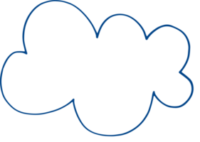 Hand drawn clouds clipart design illustration png