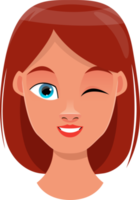 femme visage expression clipart conception illustration png