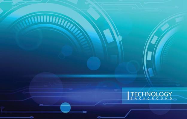 Futuristic Digital Circle Abstract Digital Technology Background