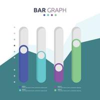 Bar Graphic Chart Statistic Data Infographic Template vector