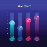 Real Estate Bar Graphic Chart Statistic Data Infographic Template vector