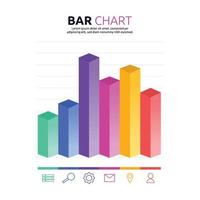 Bar Graph Chart Statistic Data Infographic Template vector