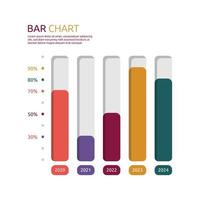 Bar Graphic Chart Statistic Data Infographic Template vector