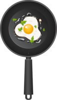 oeuf au plat dans une illustration de conception clipart pan png