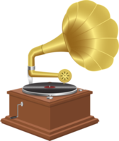 illustration de conception de vecteur de gramophone réaliste png