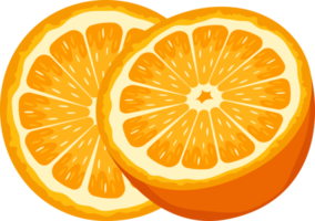 köstliche Orangenfrucht-Clipart-Designillustration png
