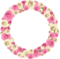 Flower wreath clipart design illustration png