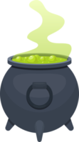 Witch cauldron clipart design illustration png