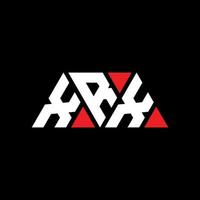 Diseño de logotipo de letra triangular xrx con forma de triángulo. monograma de diseño del logotipo del triángulo xrx. Plantilla de logotipo de vector de triángulo xrx con color rojo. logotipo triangular xrx logotipo simple, elegante y lujoso. xrx