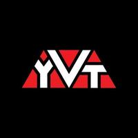 diseño de logotipo de letra de triángulo yvt con forma de triángulo. monograma de diseño de logotipo de triángulo yvt. plantilla de logotipo de vector de triángulo yvt con color rojo. logotipo triangular yvt logotipo simple, elegante y lujoso. yvt