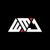 diseño de logotipo de letra triangular wmj con forma de triángulo. monograma de diseño del logotipo del triángulo wmj. plantilla de logotipo de vector de triángulo wmj con color rojo. logotipo triangular wmj logotipo simple, elegante y lujoso. wmj