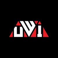 diseño de logotipo de letra triangular uwi con forma de triángulo. monograma de diseño del logotipo del triángulo uwi. plantilla de logotipo de vector de triángulo uwi con color rojo. logotipo triangular uwi logotipo simple, elegante y lujoso. uwi