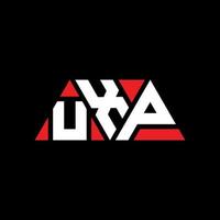 UXP triangle letter logo design with triangle shape. UXP triangle logo design monogram. UXP triangle vector logo template with red color. UXP triangular logo Simple, Elegant, and Luxurious Logo. UXP