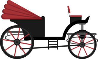ilustração de design de clipart de carruagem retrô png