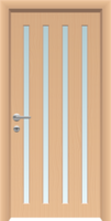 illustration de conception de clipart de porte en bois réaliste png