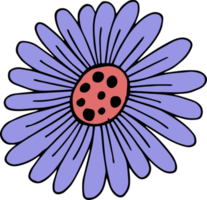 illustration de conception clipart fleur dessiné à la main png