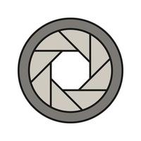 Diaphragm color icon. Shutter. Isolated vector illustration